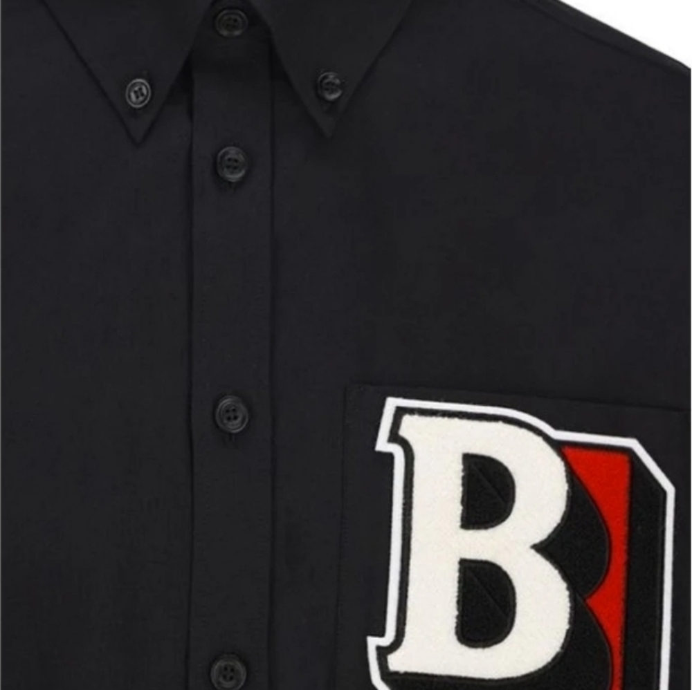 Burberry Logo Patch Button Down Shirt - image 3